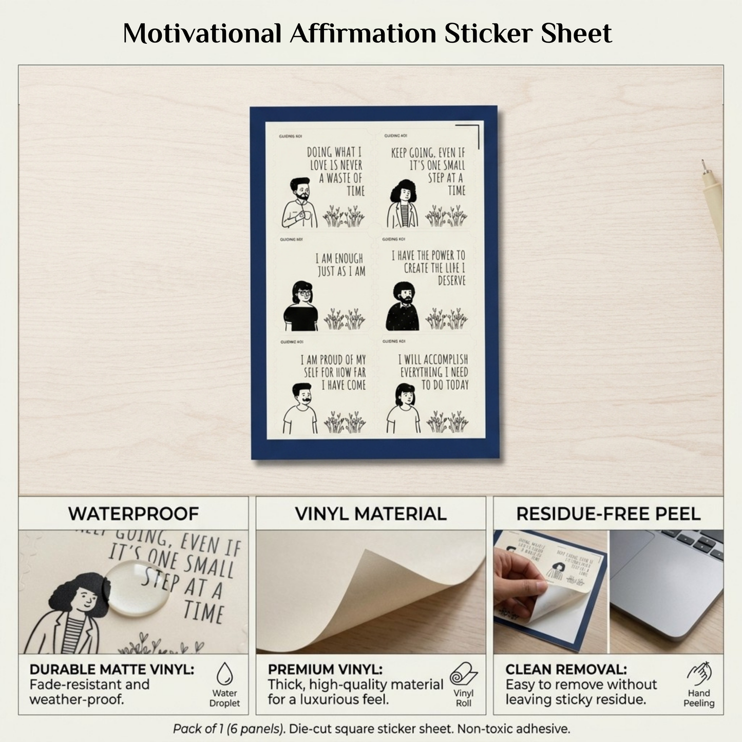 Motivational Affirmation Sticker Sheet