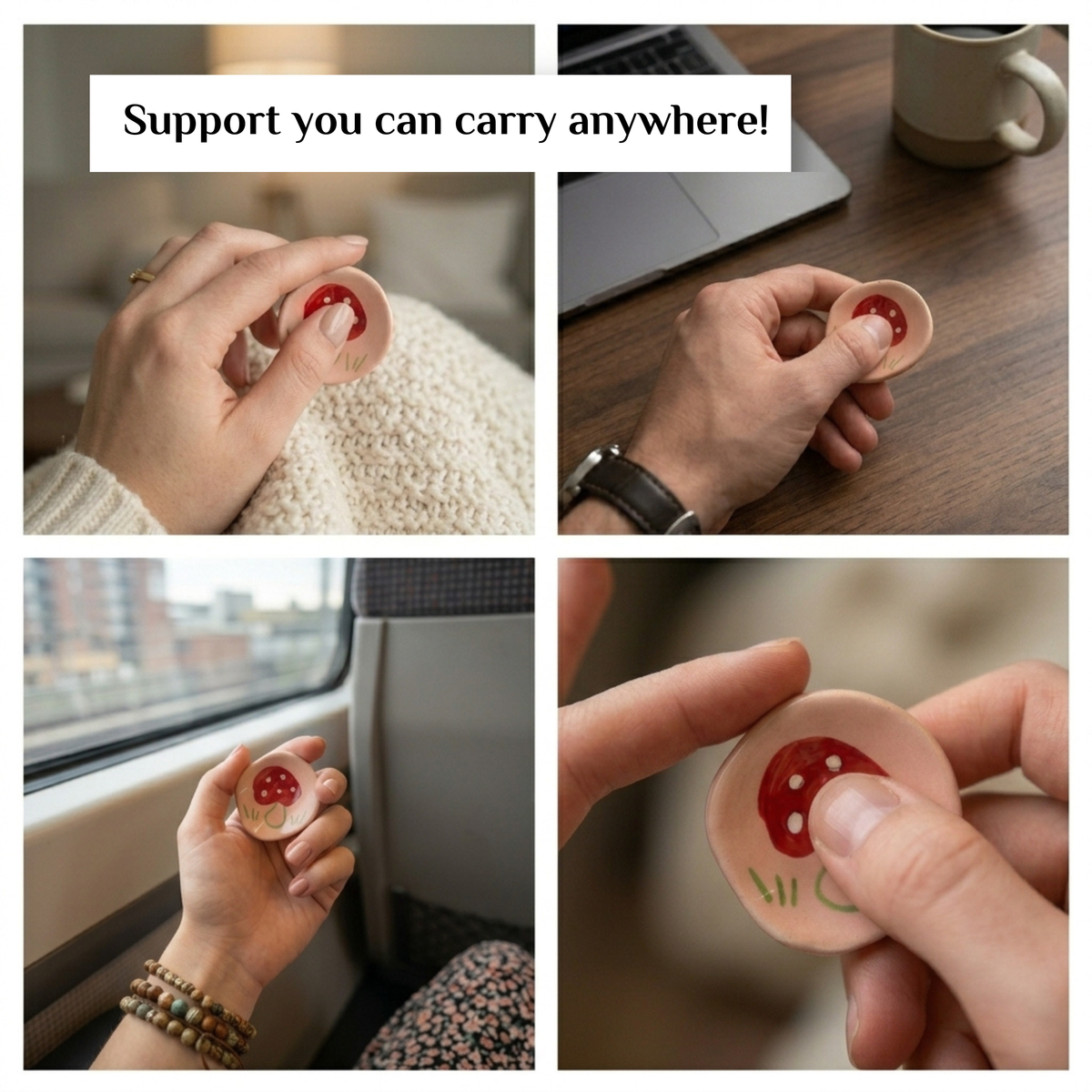 Worry Stone - Mushroom