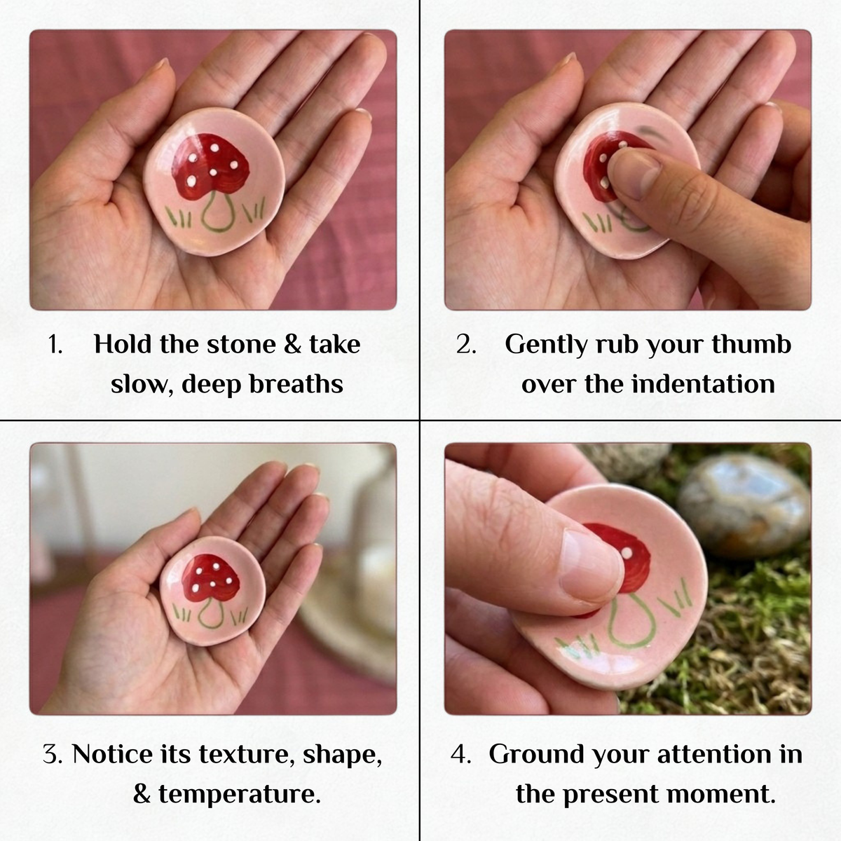 Worry Stone - Mushroom
