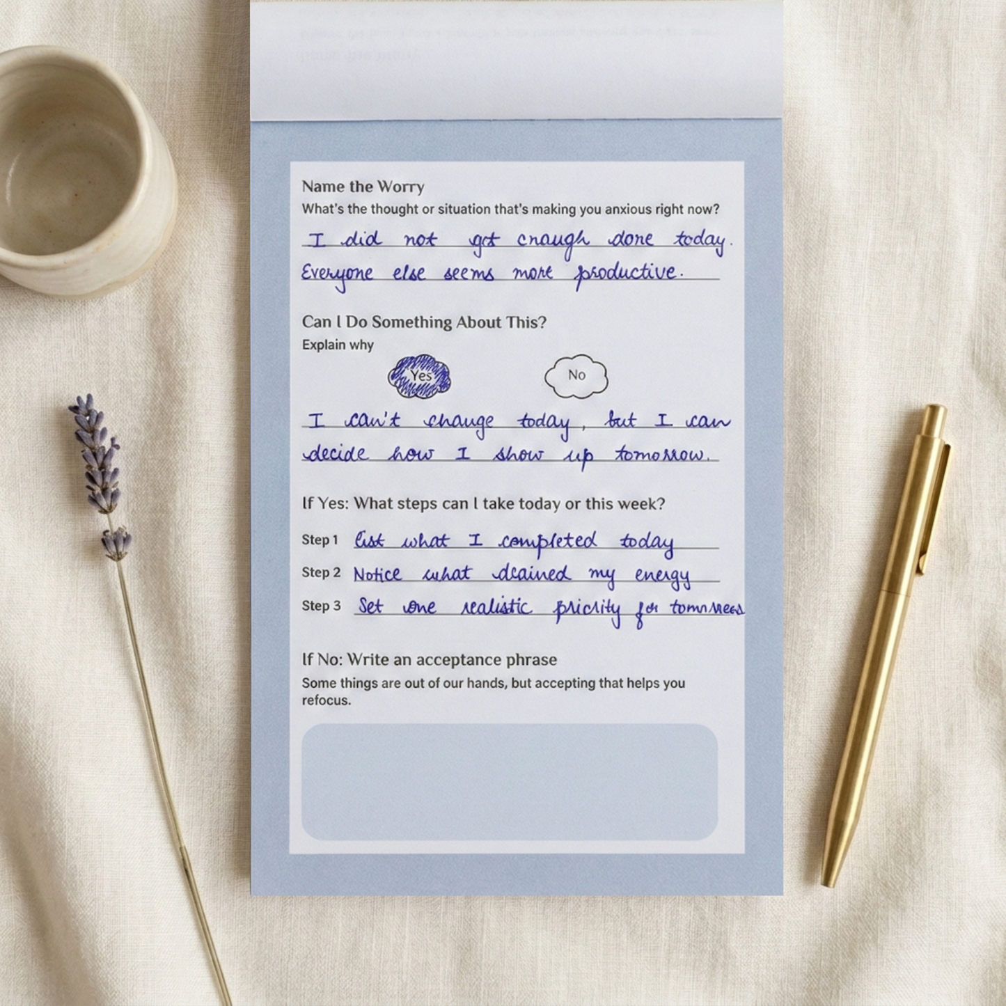 Unwind Notepad - Work Through Your Worries
