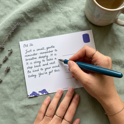 Affirmation Postcard - Feelings Are Just Visitors