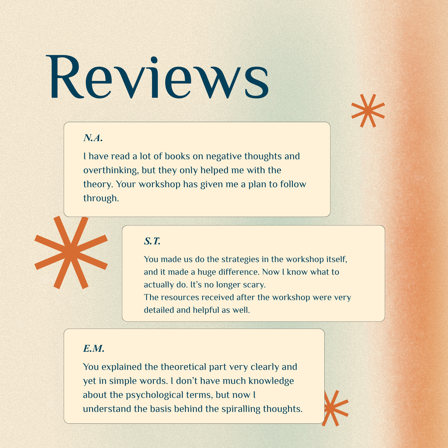 Managing Negative Thoughts