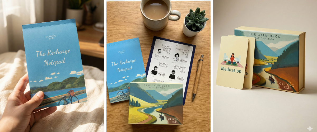 Not sure where to start with mental wellness? Guiding Koi Starter Calm Kit bundle for anxiety relief India