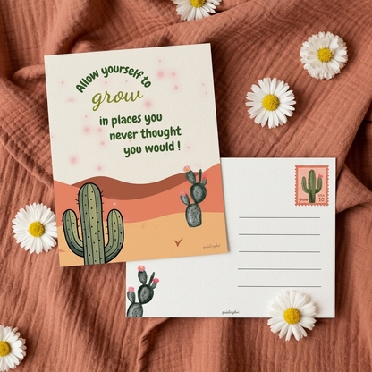 Affirmation Postcard - Allow Yourself To Grow