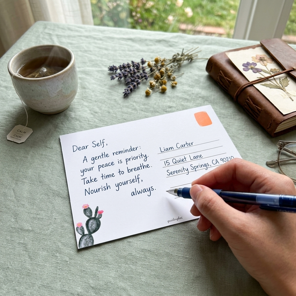 Affirmation Postcard - Allow Yourself To Grow