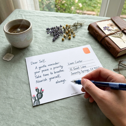 Affirmation Postcard - Allow Yourself To Grow